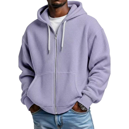 🔥 OFERTA IMPERDIBLE · -50% | Sudadera Waffle con Capucha para Hombre