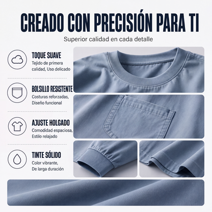 Camiseta de manga larga holgada para hombre