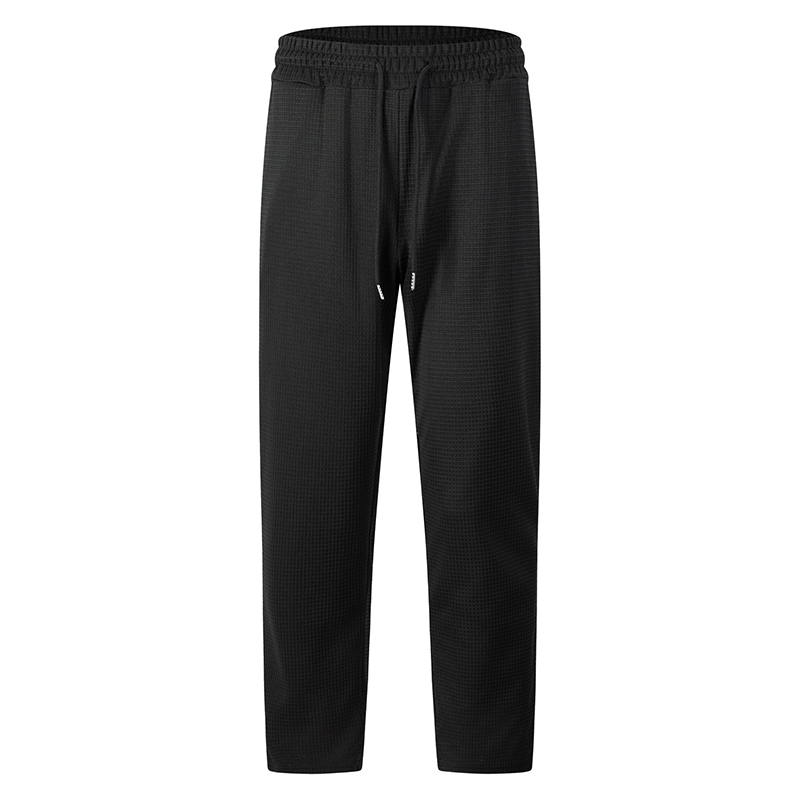 💥-50% AHORRO💥Pantalones casuales de punto gofrado con cordón para hombre