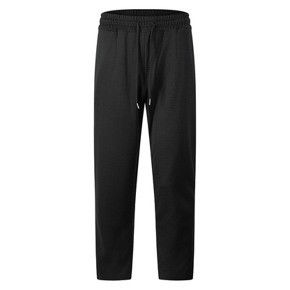 💥-50% AHORRO💥Pantalones casuales de punto gofrado con cordón para hombre