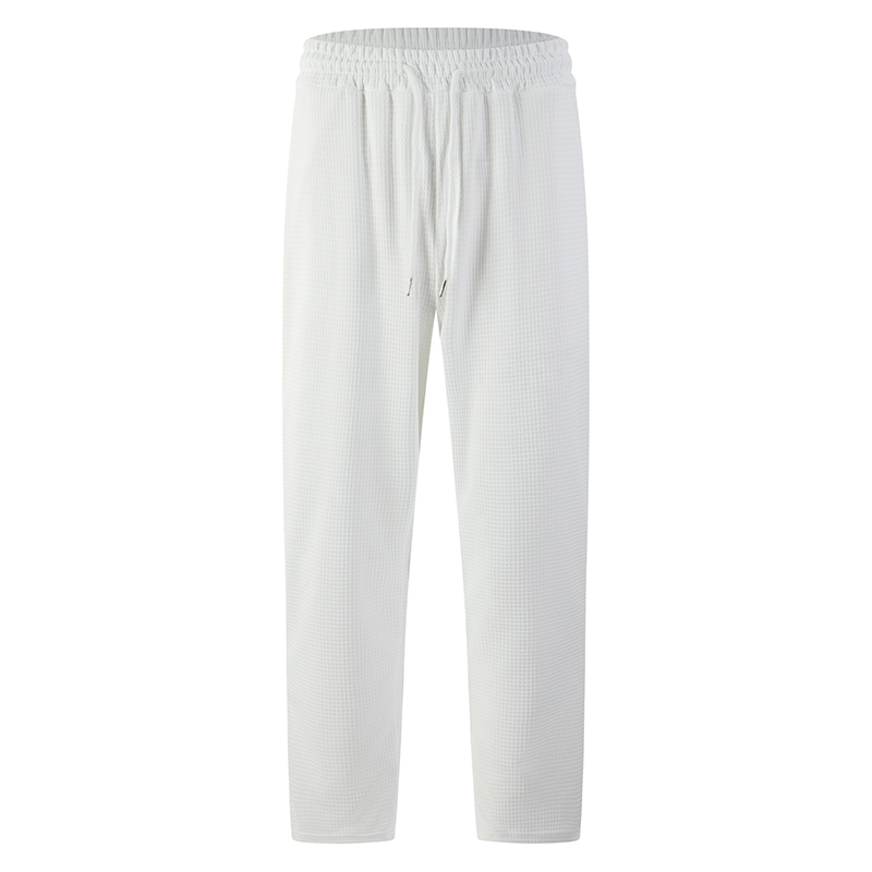 💥-50% AHORRO💥Pantalones casuales de punto gofrado con cordón para hombre