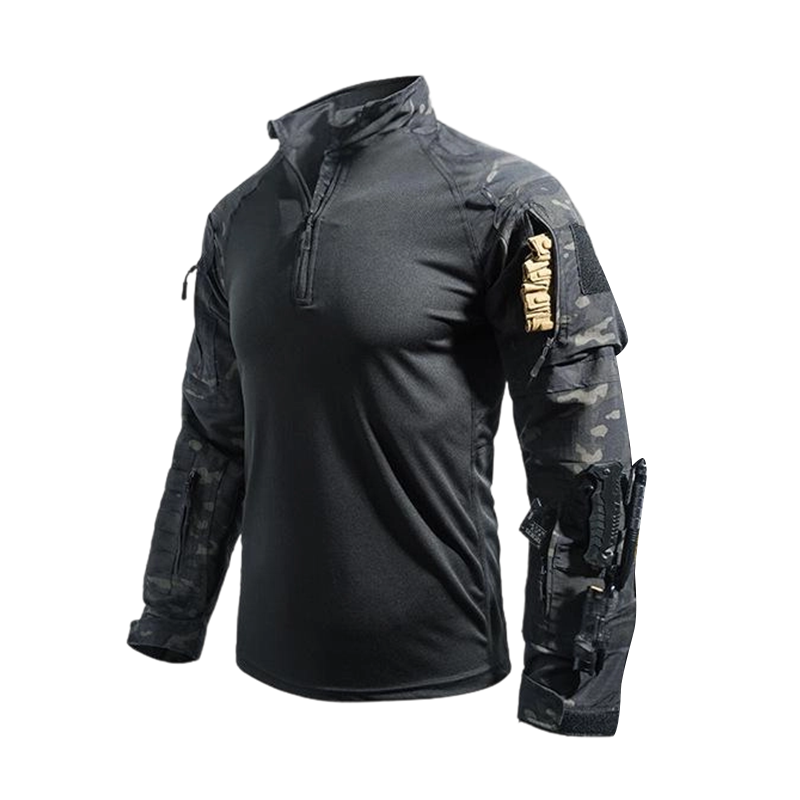 ⏰🔥 ¡OFERTA 50% OFF! 👕🏕️ Camiseta Táctica de Entrenamiento para Hombre – Transpirable, Resistente y con Múltiples Bolsillos para Exteriores
