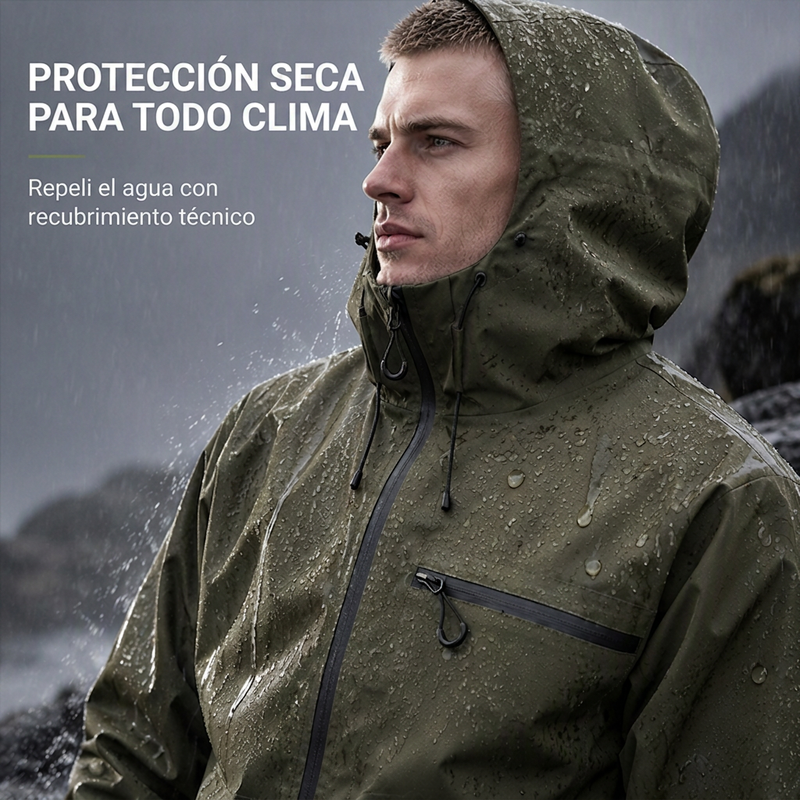 🏆¡Más vendido!🏆 Chaqueta con capucha impermeable para exterior para hombre