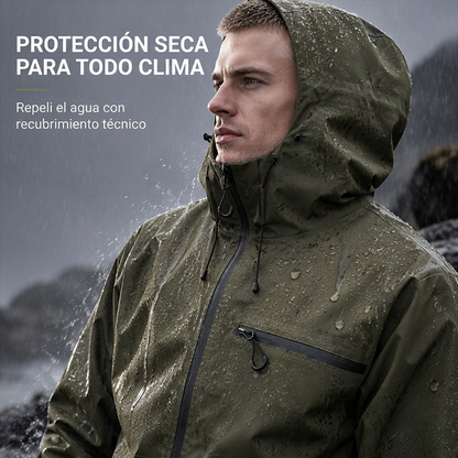🏆¡Más vendido!🏆 Chaqueta con capucha impermeable para exterior para hombre