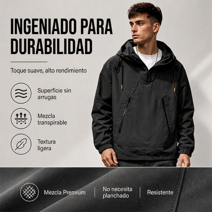 ⏰🔥 ¡OFERTA 50% OFF! 🧥❄️Chaqueta anorak casual con capucha y cortaviento para hombre