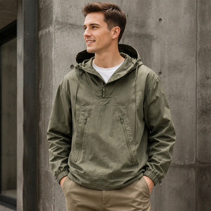 ⏰🔥 ¡OFERTA 50% OFF! 🧥❄️Chaqueta anorak casual con capucha y cortaviento para hombre