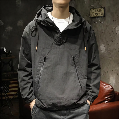 ⏰🔥 ¡OFERTA 50% OFF! 🧥❄️Chaqueta anorak casual con capucha y cortaviento para hombre