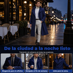 Abrigo Largo de Paño para Hombre Cruzado - vista 3
