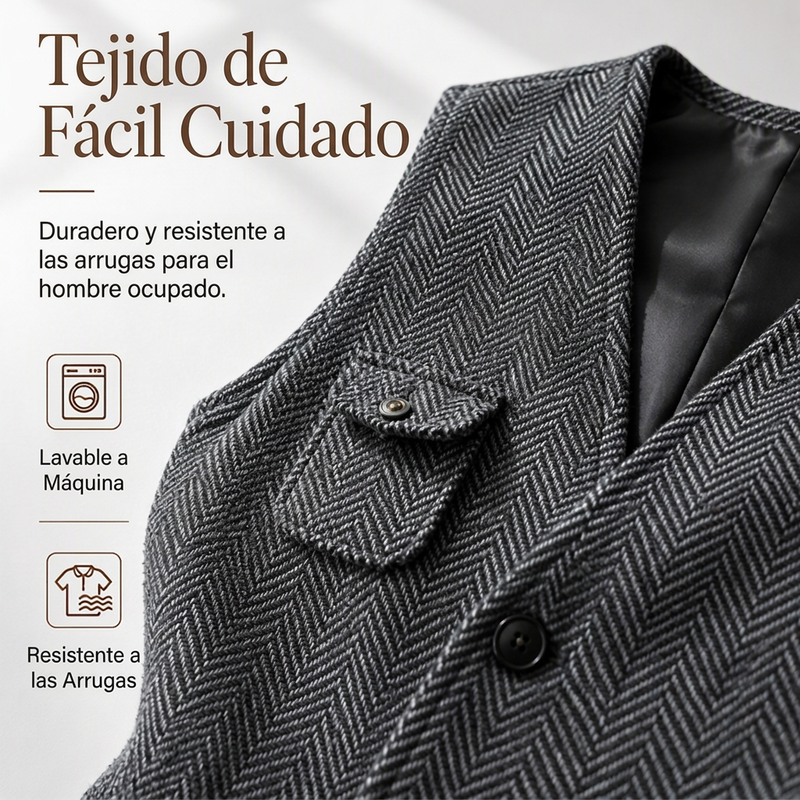 ⏰🔥 ¡OFERTA 50% OFF! 🧥❄️Chaleco informal de cuello en V para hombre, estilo vintage