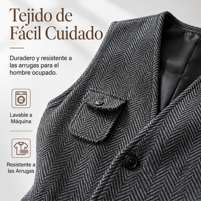 ⏰🔥 ¡OFERTA 50% OFF! 🧥❄️Chaleco informal de cuello en V para hombre, estilo vintage