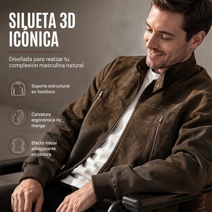 ⏰🔥 ¡OFERTA 50% OFF! 🧥✨ Cazadora Bomber Retro de Ante para Hombre – Corte Oversize, Estilo Urbano y Comodidad Premium para el Día a Día