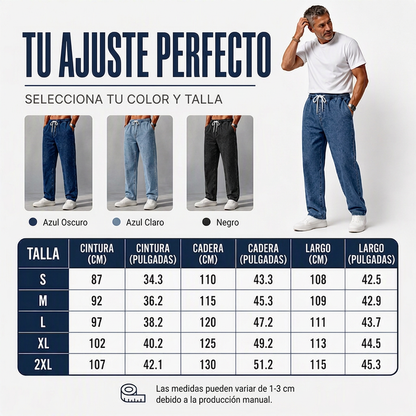 ⏰🔥 ¡OFERTA 50% OFF! 👖✨Pantalones vaqueros de hombre de pierna recta y corte holgado