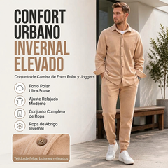 ⏰🔥 ¡OFERTA 50% OFF! 🧥✨ Conjunto de descanso de camisa y pantalón cómodo y cálido para hombre