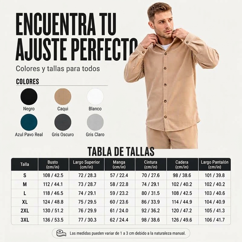 ⏰🔥 ¡OFERTA 50% OFF! 🧥✨ Conjunto de descanso de camisa y pantalón cómodo y cálido para hombre