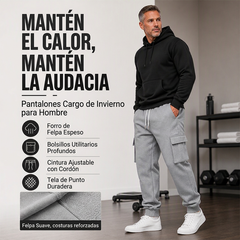 ⏰🔥 ¡OFERTA 50% OFF! 🧥✨Pantalones jogger cargo holgados para hombre con cordón