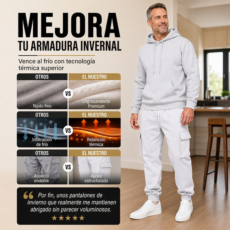 ⏰🔥 ¡OFERTA 50% OFF! 🧥✨Pantalones jogger cargo holgados para hombre con cordón