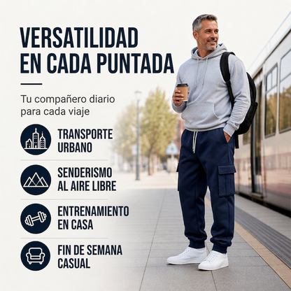 ⏰🔥 ¡OFERTA 50% OFF! 🧥✨Pantalones jogger cargo holgados para hombre con cordón