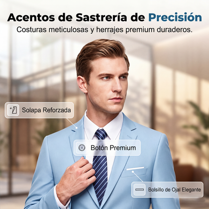 ⏰🔥 ¡OFERTA 50% OFF! 🧥✨Conjunto de traje de negocios de corte moderno de 2 piezas para hombre