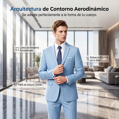 ⏰🔥 ¡OFERTA 50% OFF! 🧥✨Conjunto de traje de negocios de corte moderno de 2 piezas para hombre