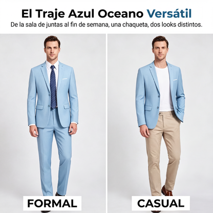 ⏰🔥 ¡OFERTA 50% OFF! 🧥✨Conjunto de traje de negocios de corte moderno de 2 piezas para hombre
