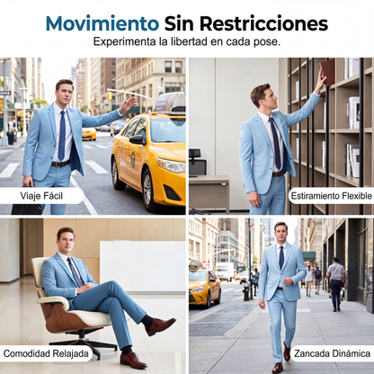 ⏰🔥 ¡OFERTA 50% OFF! 🧥✨Conjunto de traje de negocios de corte moderno de 2 piezas para hombre