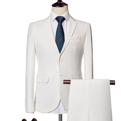 ⏰🔥 ¡OFERTA 50% OFF! 🧥✨Conjunto de traje de negocios de corte moderno de 2 piezas para hombre
