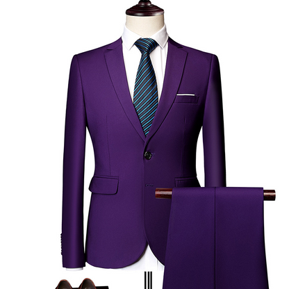 ⏰🔥 ¡OFERTA 50% OFF! 🧥✨Conjunto de traje de negocios de corte moderno de 2 piezas para hombre