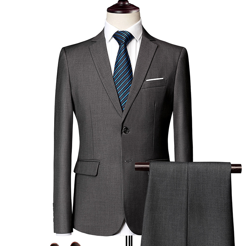 ⏰🔥 ¡OFERTA 50% OFF! 🧥✨Conjunto de traje de negocios de corte moderno de 2 piezas para hombre