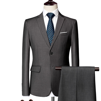 ⏰🔥 ¡OFERTA 50% OFF! 🧥✨Conjunto de traje de negocios de corte moderno de 2 piezas para hombre