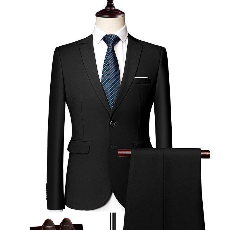 ⏰🔥 ¡OFERTA 50% OFF! 🧥✨Conjunto de traje de negocios de corte moderno de 2 piezas para hombre