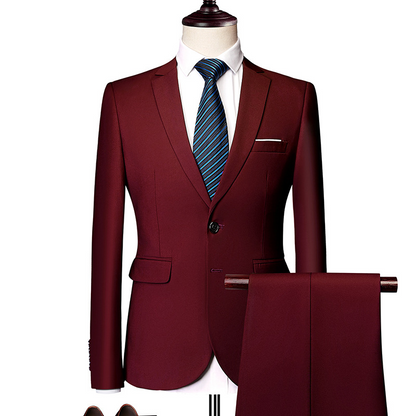⏰🔥 ¡OFERTA 50% OFF! 🧥✨Conjunto de traje de negocios de corte moderno de 2 piezas para hombre