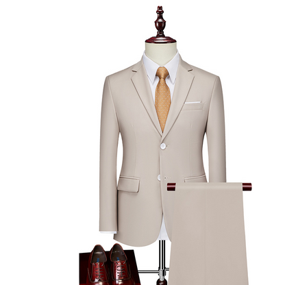 ⏰🔥 ¡OFERTA 50% OFF! 🧥✨Conjunto de traje de negocios de corte moderno de 2 piezas para hombre
