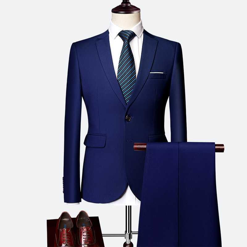 ⏰🔥 ¡OFERTA 50% OFF! 🧥✨Conjunto de traje de negocios de corte moderno de 2 piezas para hombre