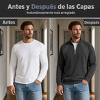 Sudadera Cálida con Media Cremallera para Hombre Corte Holgado - vista 4