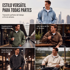 Sudadera con Capucha y Media Cremallera Efecto Mezclilla para Hombre - vista 7