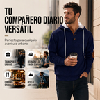 Sudadera Jacquard con Capucha y Botones para Hombre - vista 5