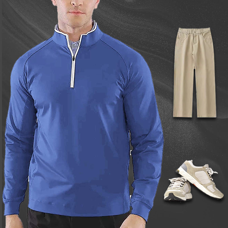 Sudadera de Hombre con Media Cremallera y Cuello Alto - vista 3