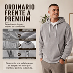 Sudadera de Pana con Capucha y Media Cremallera para Hombre - vista 3