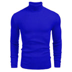Suéter de Cuello Alto para Hombre Slim Fit en color azul oscuro