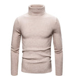 Suéter de Cuello Alto para Hombre Slim Fit en color beige