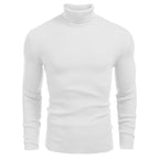 Suéter de Cuello Alto para Hombre Slim Fit en color blanco