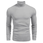Suéter de Cuello Alto para Hombre Slim Fit en color gris claro