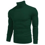 Suéter de Cuello Alto para Hombre Slim Fit en color verde