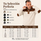 Suéter de Punto con Media Cremallera y Detalles de Pana para Hombre - vista 3