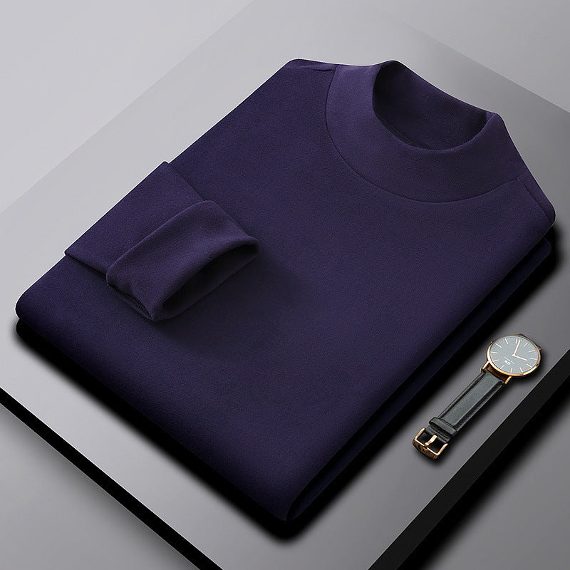 Suéter de Medio Cuello Alto para Hombre Reversible en color azul marino