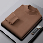 Suéter de Medio Cuello Alto para Hombre Reversible en color café