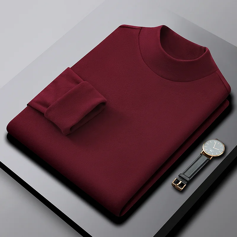 Suéter de Medio Cuello Alto para Hombre Reversible en color rojo