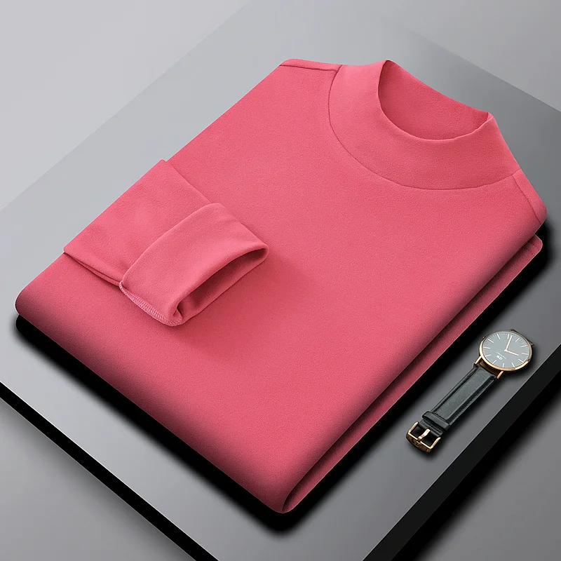 Suéter de Medio Cuello Alto para Hombre Reversible en color rosa