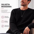 Suéter de Punto Waffle para Hombre Cuello Redondo - vista 4