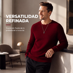 Suéter de Punto Waffle para Hombre Cuello Redondo - vista 6